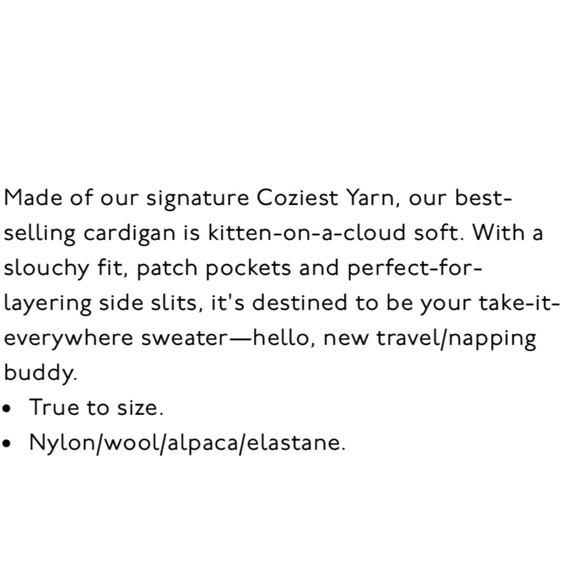 Madewell Kent Cardigan Sweater in Coziest Yarn Alpaca/Merino Wool Blend XXS - Picture 7 of 9